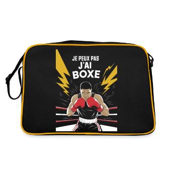 Je peux pas j'ai boxe - Sac Retro - noir/or - Dos