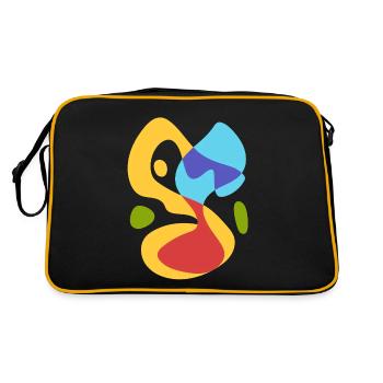 Mélodie de la mer d’été - Vintage Bold Abstract - Sac Retro - noir/or - Dos