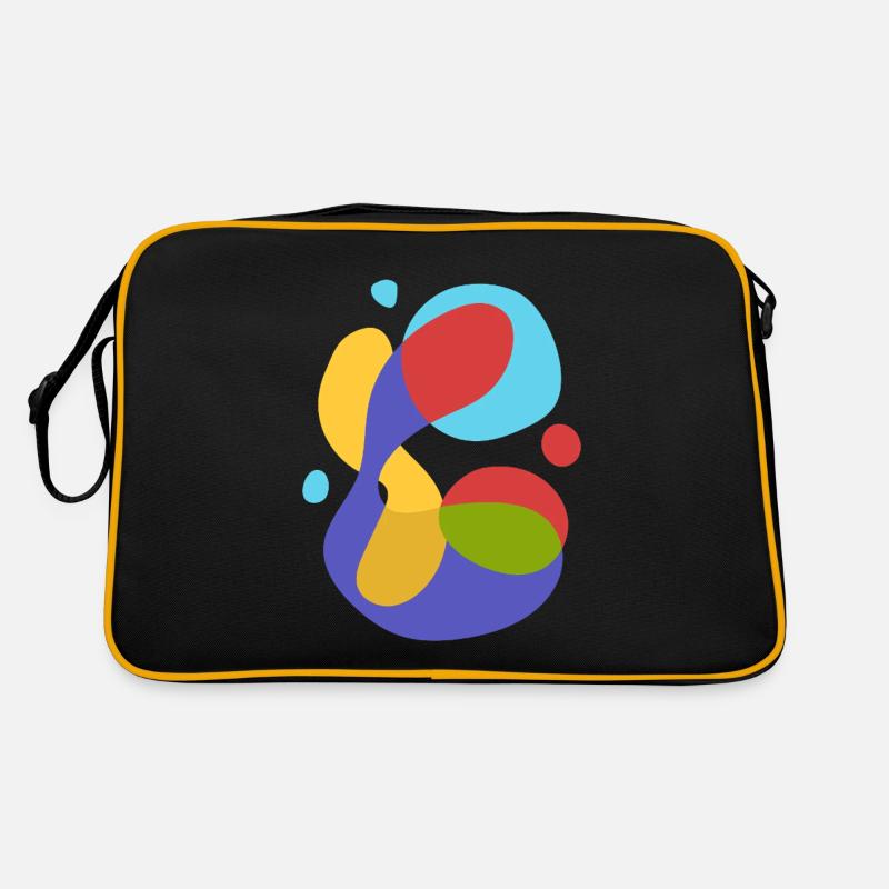 Vintage abstrait fluide - Sac Retro - noir/or