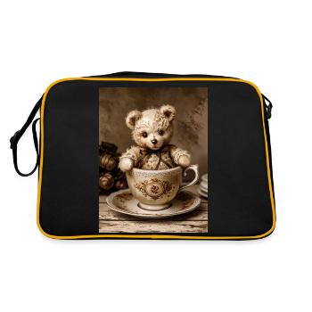 The Teacup Guardian - Retro Bag - black/gold - Back
