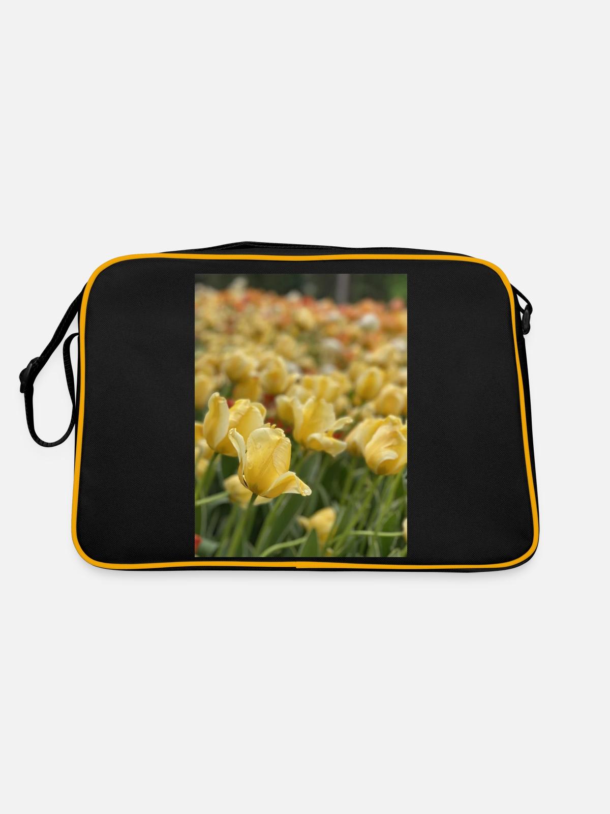Tulipe Jaune mer - Sac Retro - noir/or - Dos
