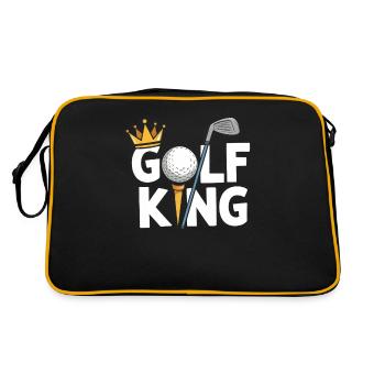 Funny Golfing Player Fathers Day Golf Lover Boys - Retro Bag - black/gold - Back