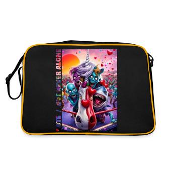 SOKO Glitzer 2025 cute / but never alone #4 - Retro Tasche - Schwarz/Gold - Hinten