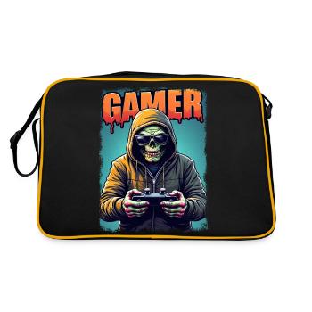 Zombie Gamer avec capot et manette - Sac Retro - noir/or - Dos