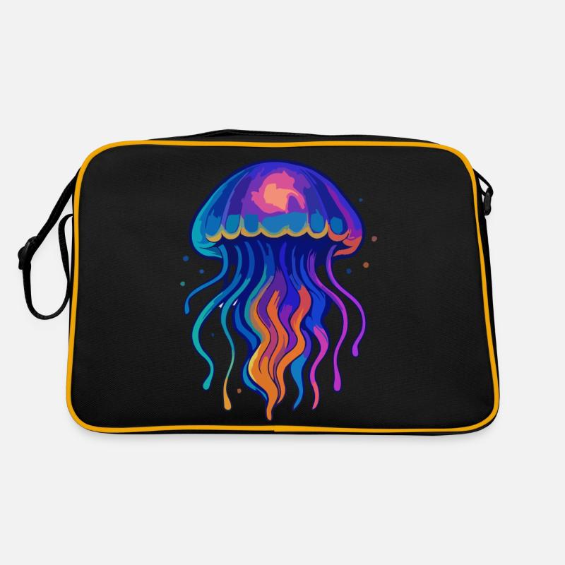 Neon Jellyfish Retro Bag