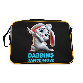Rabbit Dabbing - Retro Bag - black/gold - Back