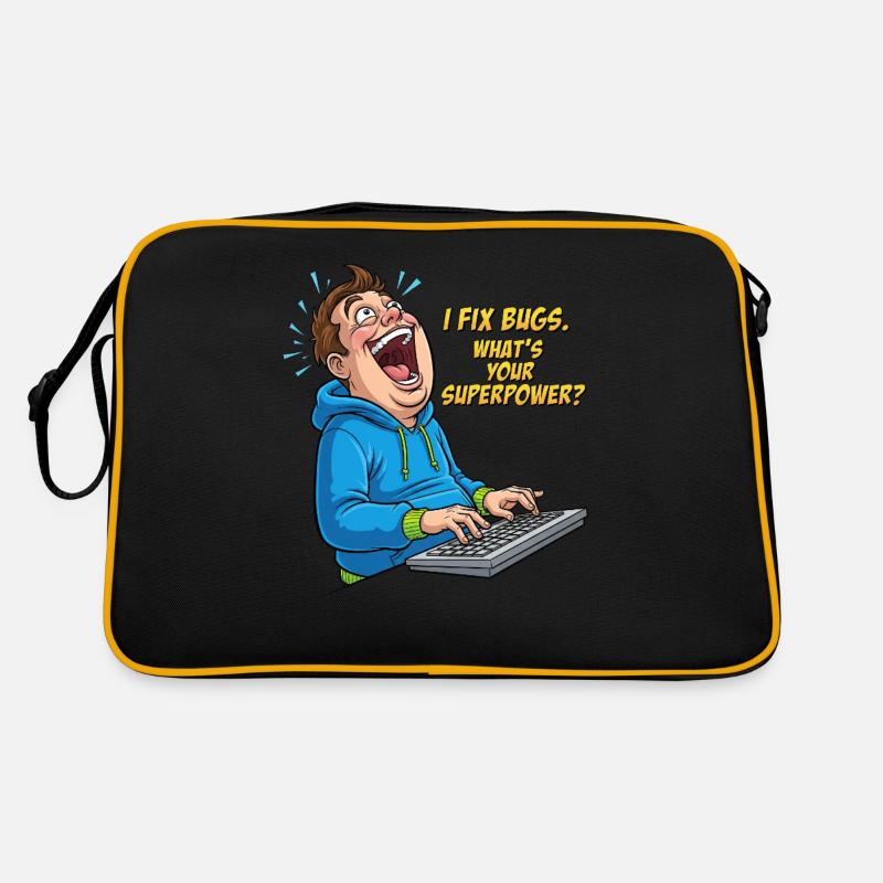Bugfixer Power : Votre compétence de super-héros ! Sac Retro
