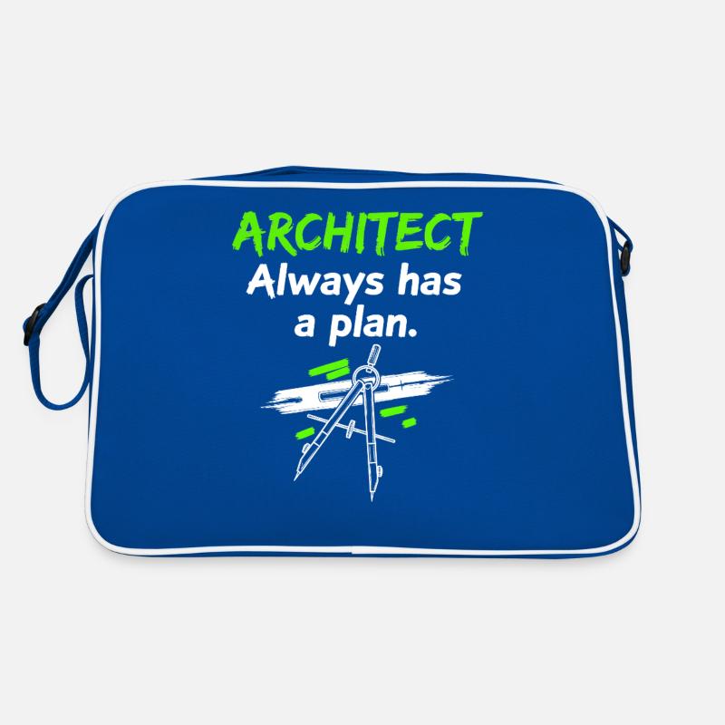 Architekt hat immer einen Plan – Lustiger Spruch Retro Tasche