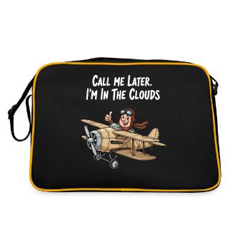 Above the Clouds: Airplane Airplane - Retro Bag - black/gold - Back