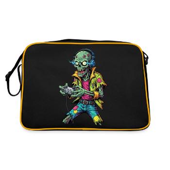 Zombie Gamer : Design de fan de jeu drôle et rétro - Sac Retro - noir/or - Dos