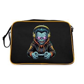 Zombie Gambler Power: Level Up with the Undead! - Retro Bag - black/gold - Back