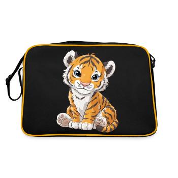 Mignon bébé tigre - Sac Retro - noir/or - Dos