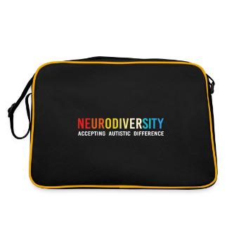 Neurodiversity Autism Brain ADHD Asperger - Retro Bag - black/gold - Back