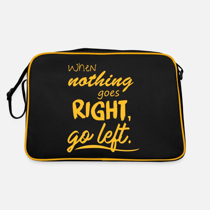 When nothing goes right, go left. Retro Tasche