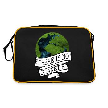 NO PLANET B - Sac Retro - noir/or - Dos