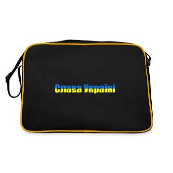 Gloire de l’Ukraine Drapeau de la fierté ukrainienne - Sac Retro - noir/or - Dos