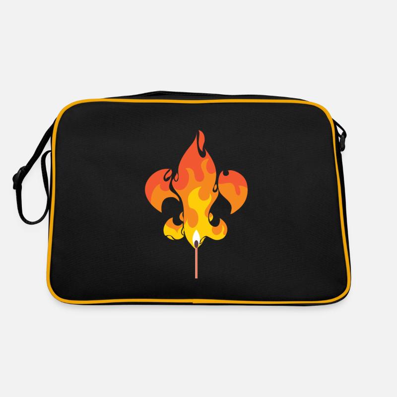 Cadeau de feu de camp Boy Scout Lily Fleur De Lis Sac Retro