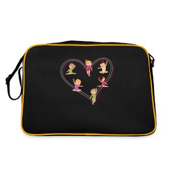 Tumbling & Gymnastics - I love gymnastics - Retro Bag - black/gold - Back