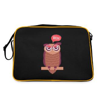 Professeur d'anglais professeur d'anglais grammaire chouette - Sac Retro - noir/or - Dos