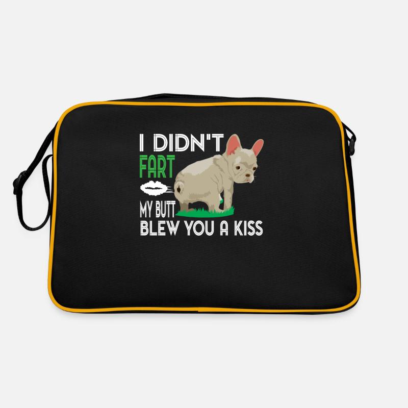 Éleveur de chiens Bouledogue Français Pedigree - Sac Retro - noir/or