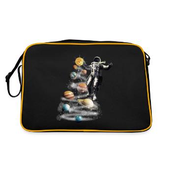 Christmas in Space Solar System Astronaut - Retro Bag - black/gold - Back