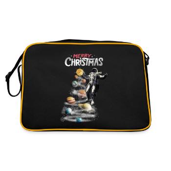 Christmas in Space Solar System Astronaut - Retro Bag - black/gold - Back