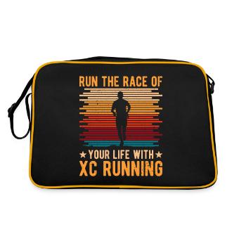 Funny XC Running Gift XC Runner Edition - Retro Bag - black/gold - Back