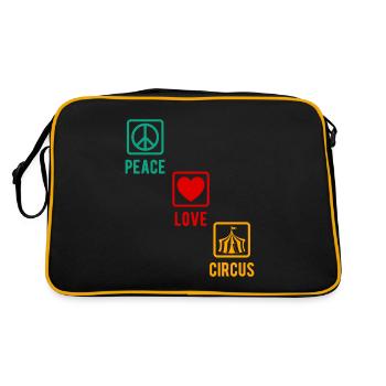 Circus Peace Love Circus Circus Circus Artiste de cirque cadeau - Sac Retro - noir/or - Dos