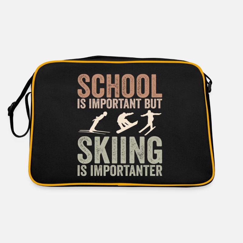 School is important but skiing is importanter Sac Retro