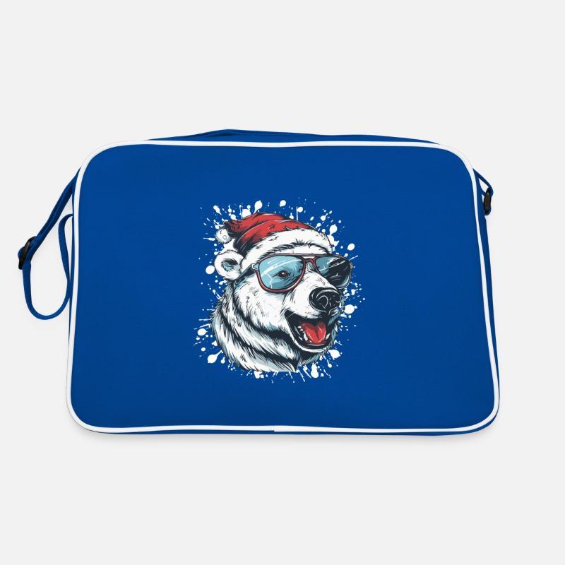 Polar Bear Christmas Funny Retro Bag