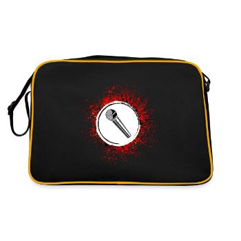 Microphone icon - Retro Bag - black/gold - Back
