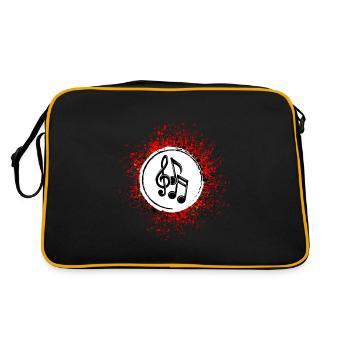 Notes de musique - Sac Retro - noir/or - Dos
