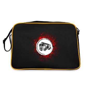 Fire Truck Fire Brigade - Retro Bag - black/gold - Back
