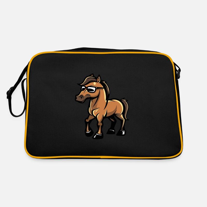 Pferd Cool Comic Retro Tasche