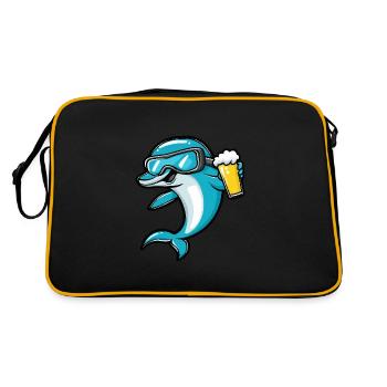 Bière d’après-ski Delfin - Sac Retro - noir/or - Dos