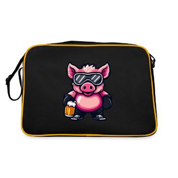 Pork Après-ski Beer Wild boar - Retro Bag - black/gold - Back
