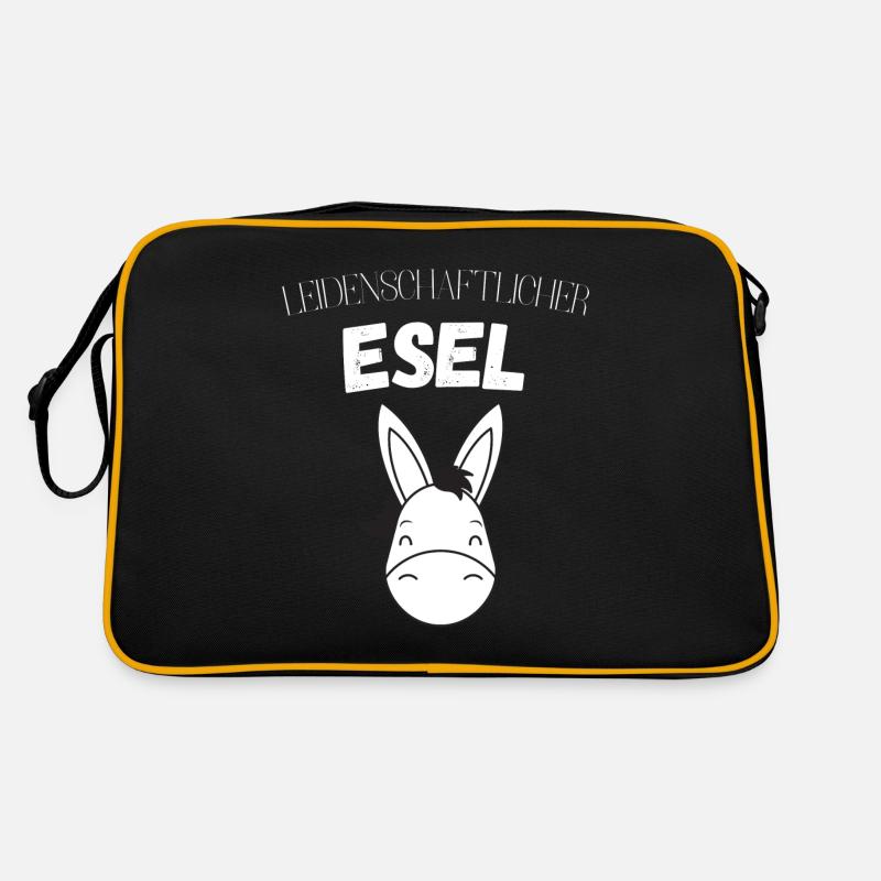 Leidenschaftlicher Esel Motiv Spruch Geschenk Retro Tasche