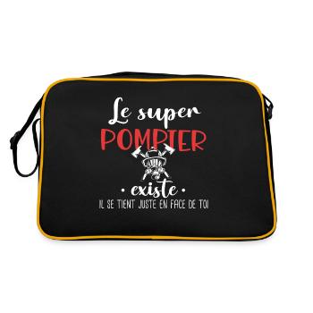 Pompier Caserne Militaire Métier Humour Incendie - Sac Retro - noir/or - Dos