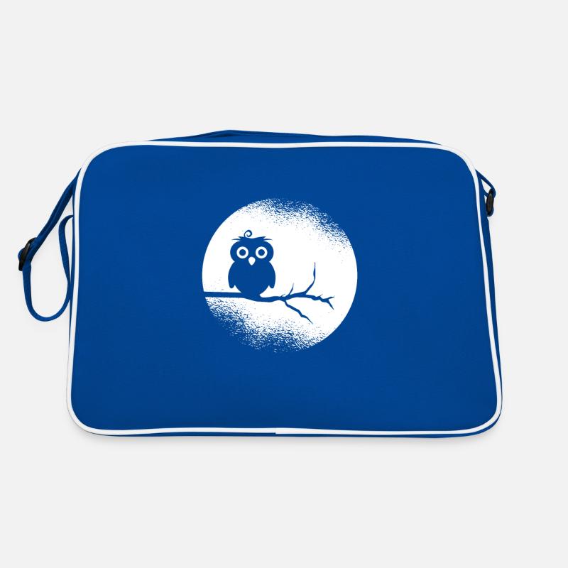 Eule Waldbewohner Eulen Vollmond Retro Tasche