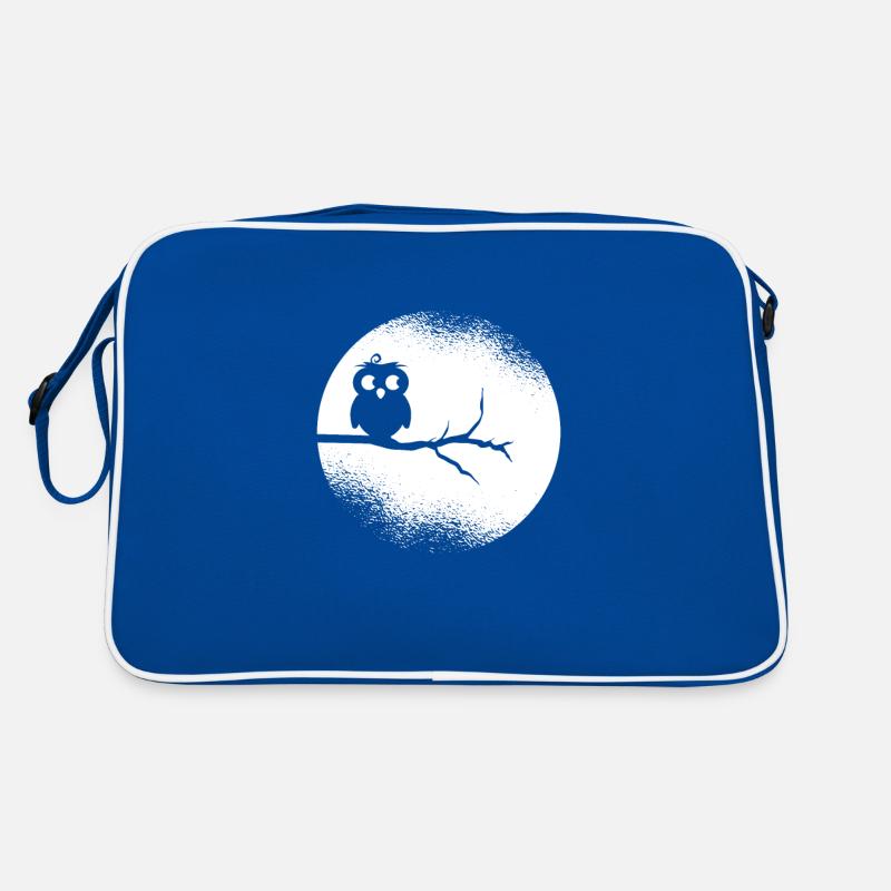 Eule Waldbewohner Eulen Vollmond Retro Tasche