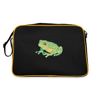 Grenouille Motif grenouille Grenouilles Amphibiens Idée cadeau - Sac Retro - noir/or - Dos