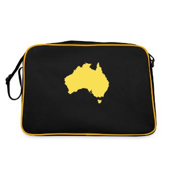 Australien Australisch Australier Australierin - Retro Tasche - Schwarz/Gold - Hinten