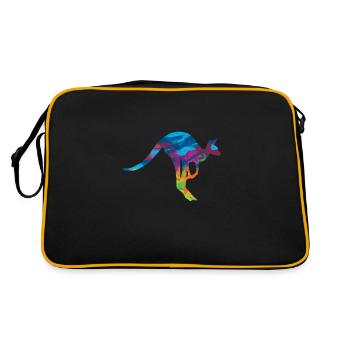Kangourou Marsupial Kangourou Mammifères - Sac Retro - noir/or - Dos
