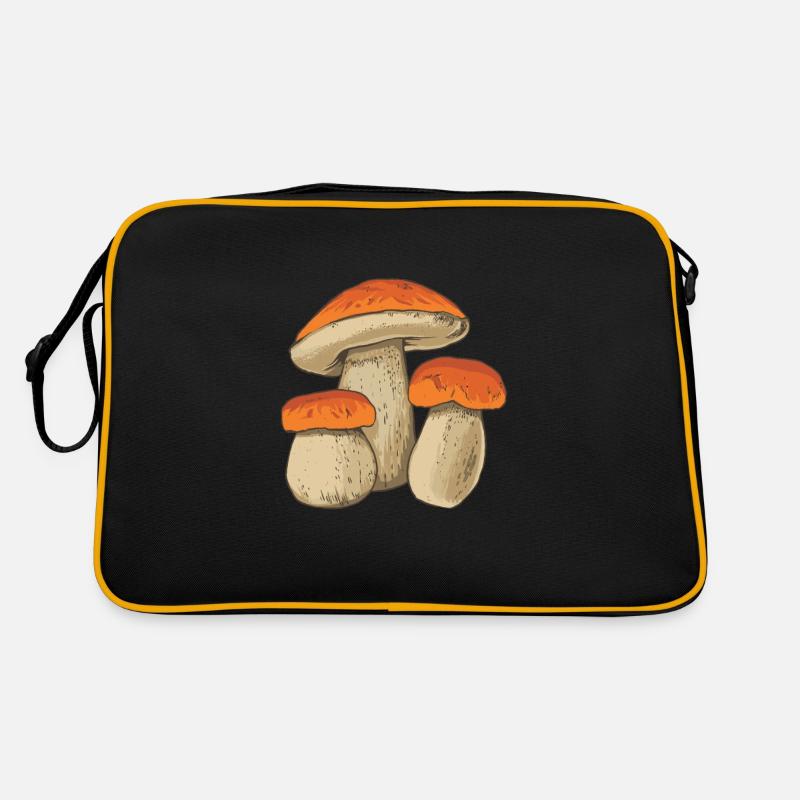 Cueilleur de champignons Champignons Champignons Cèpes Champignons Chercheurs de champignons Sac Retro