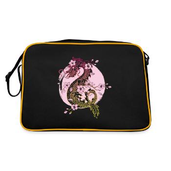 Dragon japonais Cherry Blossoms Sakura Dragon - Sac Retro - noir/or - Dos