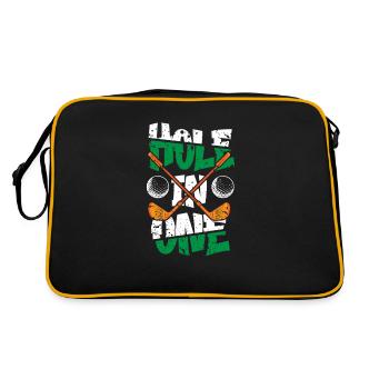 Golf Golfer Present Golf Player Golf Club Golf Ball - Retro Bag - black/gold - Back