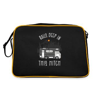 Camping Camper Present Nature Lovers - Retro Bag - black/gold - Back