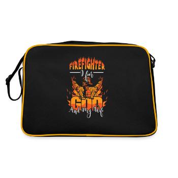 Fire Brigade Present Firefighter Papa Emergency Siren - Retro Bag - black/gold - Back