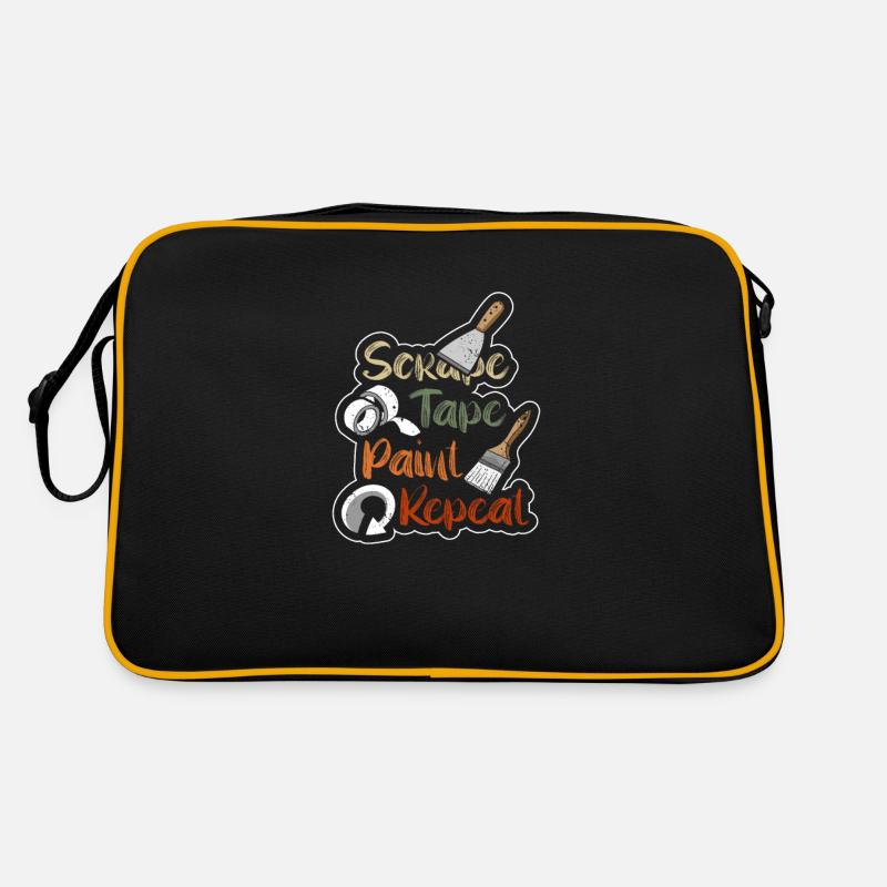 Painter Varnisher Present Painter Painting Brush - Retro Bag - black/gold