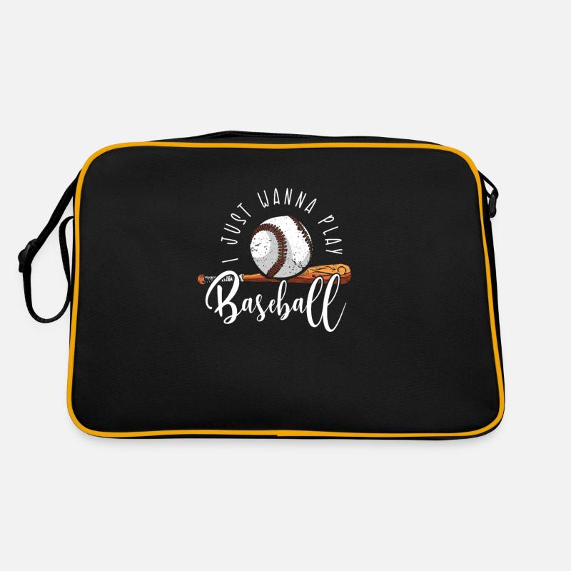 Baseball present home run baseball player athlete - Retro Bag - black/gold